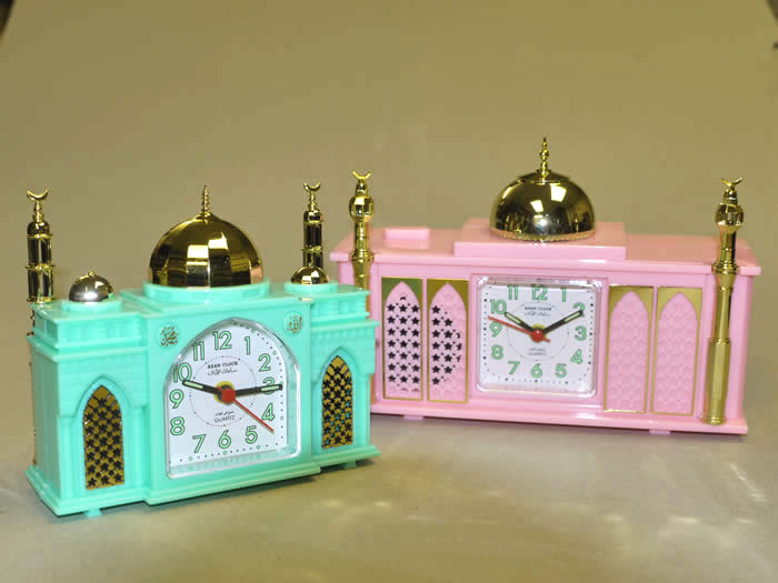 Exquisite colour ways for these hugely desirable mosque-shaped clocks!