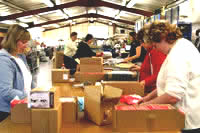 A view down the length of the Packing Hall.