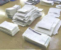 We sort the postal responses according to the adverts and report the results.